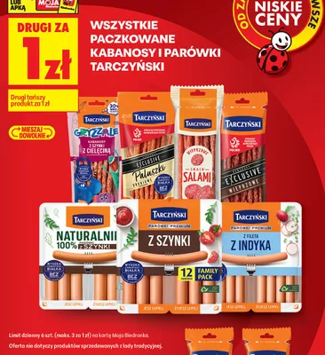Parówki premium z fileta z indyka Tarczyński promocja w Biedronka