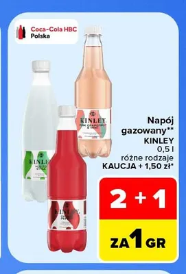 Napój gazowany Kinley promocja w Carrefour