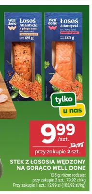 Stek z łososia wędzony na gorąco Well Done promocja w Stokrotka