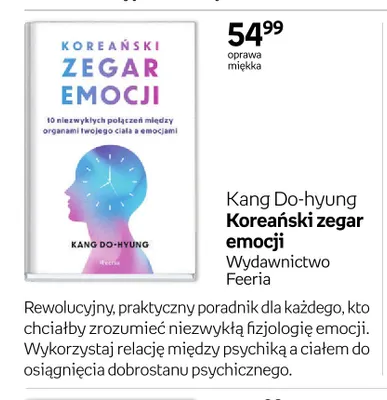Książka Koreański zegar emocji Kang Do-hyung promocja w Empik