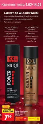 Lakier do włosów Niuqi różne rodzaje promocja w Biedronka