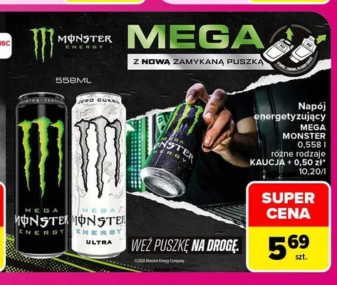 Napój energetyzujący Mega Monster Energy promocja w Carrefour