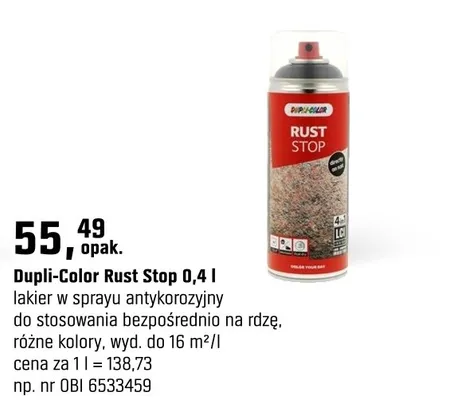Dupli-Color Rust Stop lakier w sprayu 0,4 l promocja w OBI