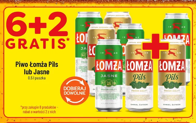 Piwo Łomża Pils promocja w POLOmarket
