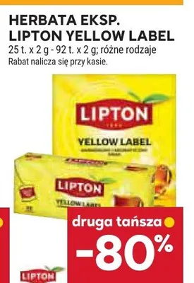 Herbata eksp. Lipton Yellow Label promocja w Stokrotka