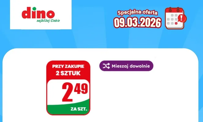 Specjalna oferta na 09.03.2026 - promocje spoza gazetki, strona 8 promocja w Dino