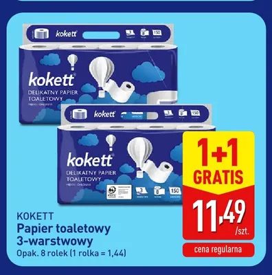 Papier toaletowy 3-warstwowy 8-pak Kokett promocja w Aldi