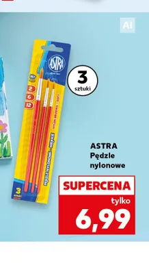 Pędzle nylonowe Astra 3 sztuki promocja w Kaufland