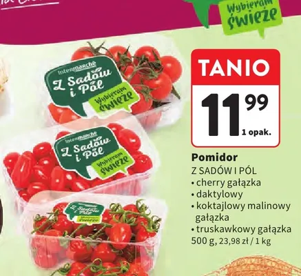 Pomidor truskawkowy gałązka Z Sadów i Pól promocja w Intermarche