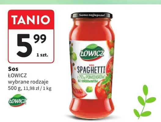 Sos spaghetti wybrane rodzaje promocja w Intermarche