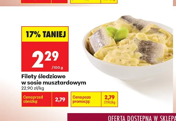 Filety śledziowe w sosie musztardowym promocja w Biedronka