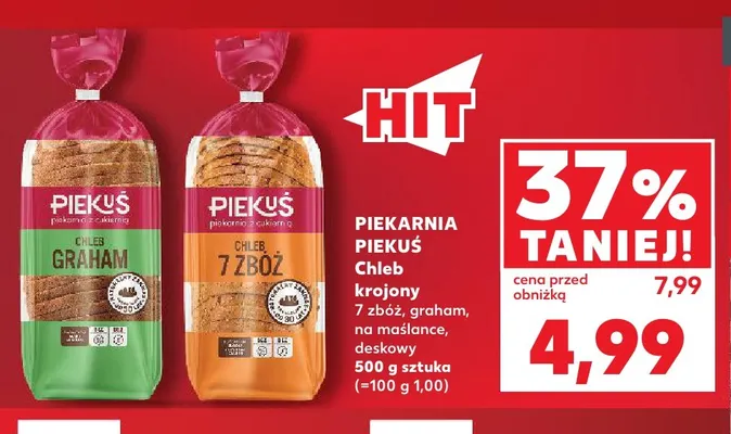 Chleb krojony na maślance Piekarnia Piekuś promocja w Kaufland