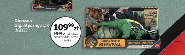 Dinozaur Gigantyczny atak JGB92 MATTEL Jurassic World promocja w Empik