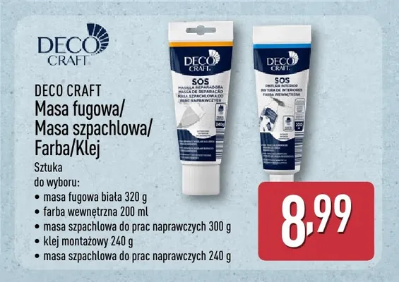 Masa fugowa biała Deco Craft promocja w Aldi