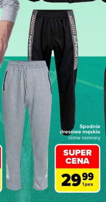 Spodnie dresowe męskie promocja w Carrefour