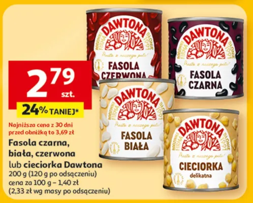 Fasola czarna, biała, czerwona lub cieciorka promocja w Auchan