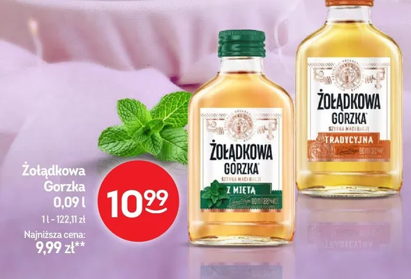 Wódka Żołądkowa Gorzka Z Miętą 0,09l promocja w Żabka