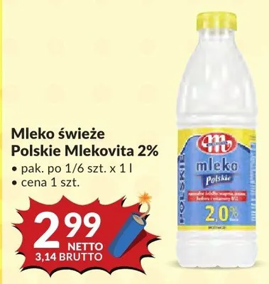 Mleko świeże Polskie Mlekołakie 2% promocja w Makro