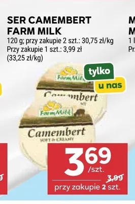 Ser Camembert Farm Milk promocja w Stokrotka