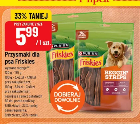 Przysmaki dla psa Purina Friskies Beggin' Strips promocja w POLOmarket