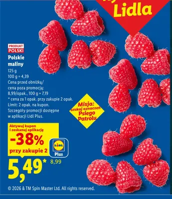 Maliny polskie promocja w Lidl