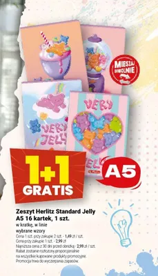 Zeszyt Herlitz Standard Jelly A5 16 kartek promocja w Twój Market