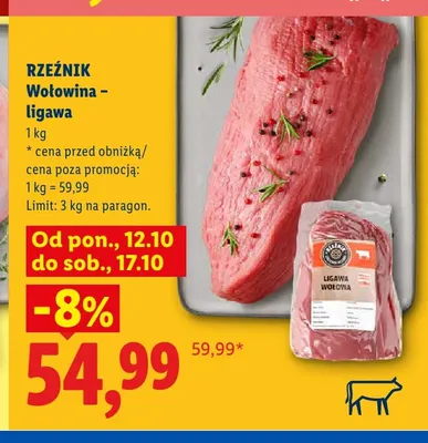 Wołowina - ligawa Rzeźnik promocja w Lidl