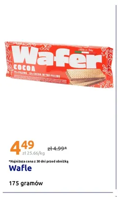 Wafle kakaowe Wafer Cocoa promocja w Action