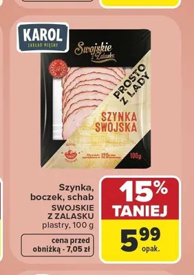 Schab Swojskie z Zalasku Karol plastry promocja w Carrefour