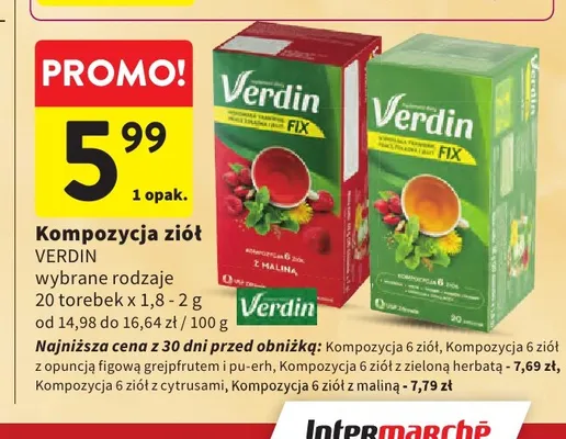 Kompozycja ziół Verdin Fix promocja w Intermarche