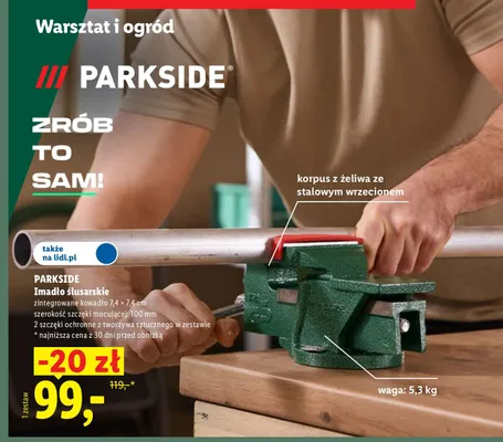 Imadło ślusarskie Parkside promocja w Lidl