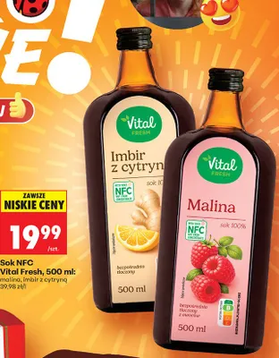 Sok NFC imbir z cytryną promocja w Biedronka