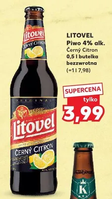 Piwo 4% alk. Černy Citron promocja w Kaufland