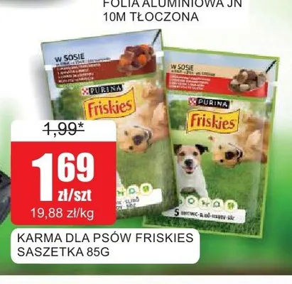 Karma dla psów Purina Friskies z wołowiną w sosie promocja w Bingo