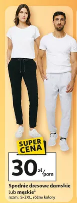 Spodnie dresowe damskie lub męskie promocja w Auchan