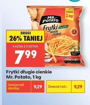 Frytki długie cienkie Mr. Potato promocja w Biedronka