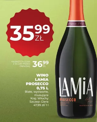 Wino prosecco białe wytrawne musujące promocja w Duży Ben