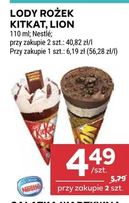 Lody rożek Lion Nestlé promocja w Stokrotka