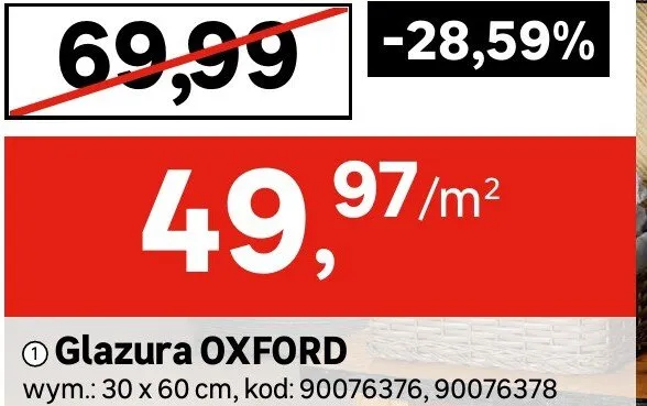Glazura oxford promocja w Leroy Merlin
