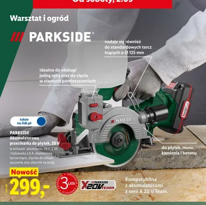 Akumulatorowa przecinarka do płytek, 20 V promocja w Lidl