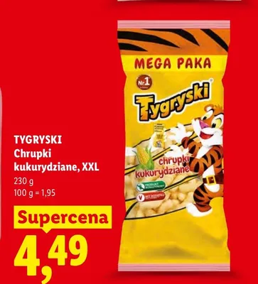 Chrupki kukurydziane Tygryski XXL promocja w Lidl