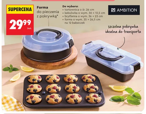 Tortownica z pokrywką Ambition promocja w Biedronka