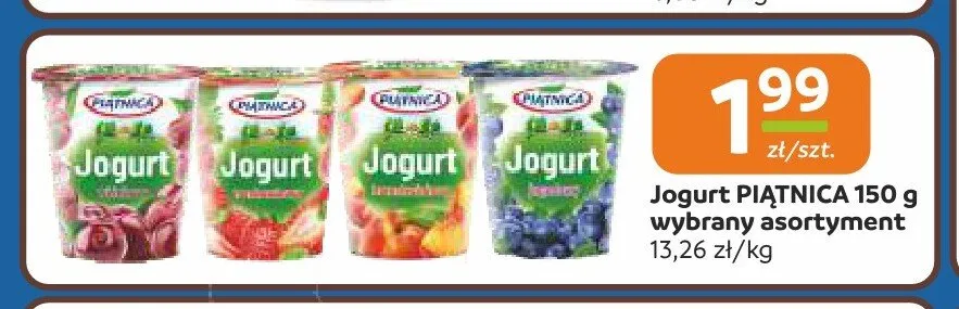 Jogurt Piątnica promocja w Społem Częstochowa