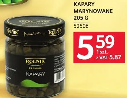 Kapary marynowane Rolnik promocja w Selgros