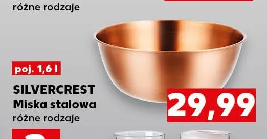 Miska stalowa 1,6 l Silvercrest promocja w Kaufland