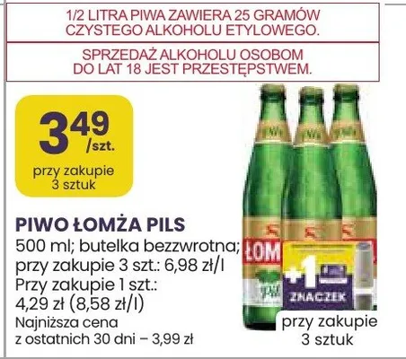 Piwo Lomza Pils promocja w Stokrotka