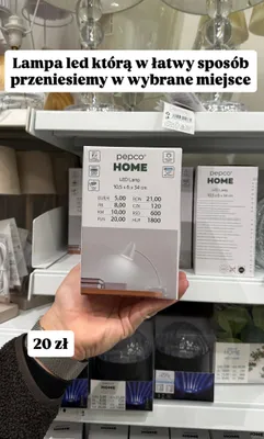 Lampa LED 10.5x6x34cm promocja w Pepco