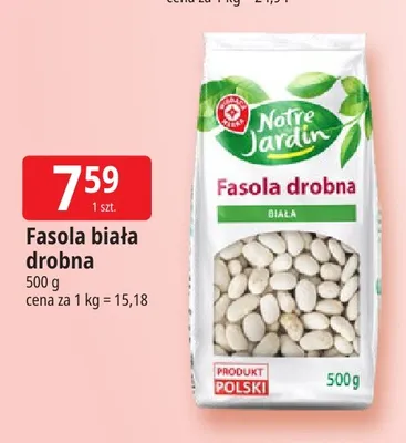 Fasola biała drobna Notre Jardin promocja w Leclerc
