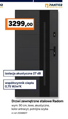 Drzwi zewnętrzne stalowe Radom Pantor promocja w Bricoman