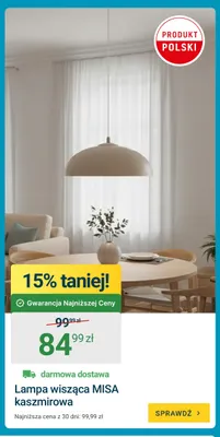 Lampa wisząca Misa kaszmirowa promocja w ERLI